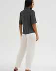 Bell Sleeve Blouse, Black Stripe