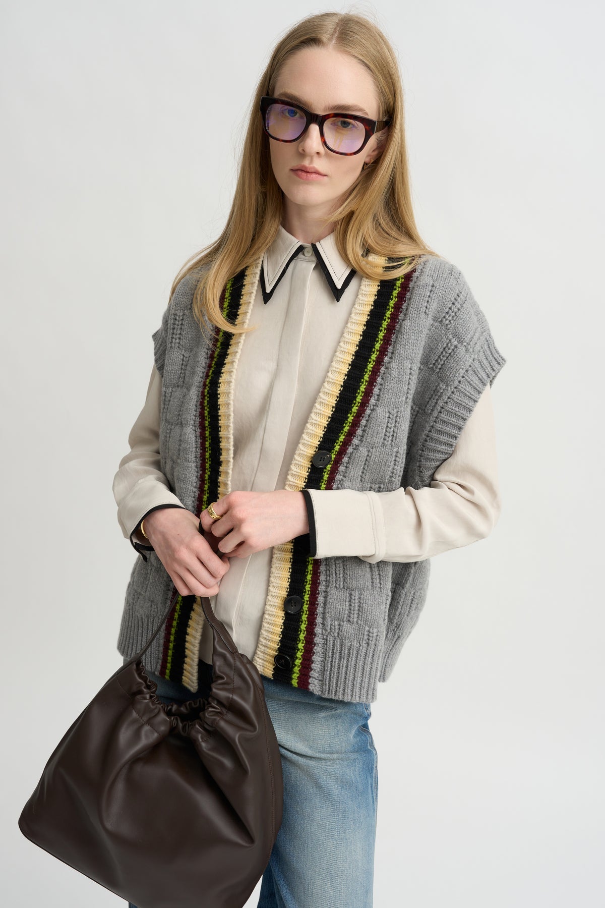 Covered Placket Slim Shirt, Champagne