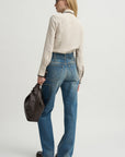Covered Placket Slim Shirt, Champagne