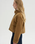 Cropped A-line Jacket, Caramel