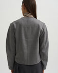 Crescent Crop Jacket, Charcoal Grey