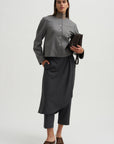 Crescent Crop Jacket, Charcoal Grey