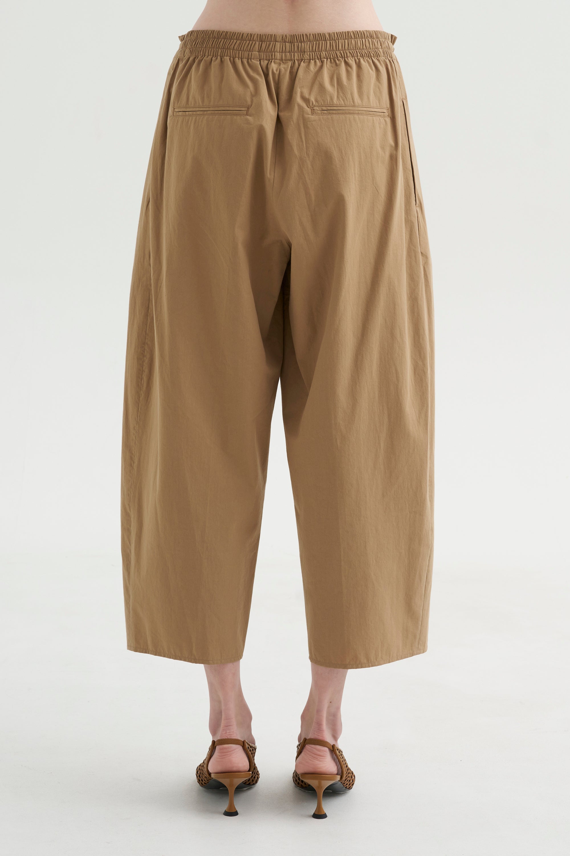 Balloon Drawstring Trouser, Walnut