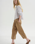 Balloon Drawstring Trouser, Walnut