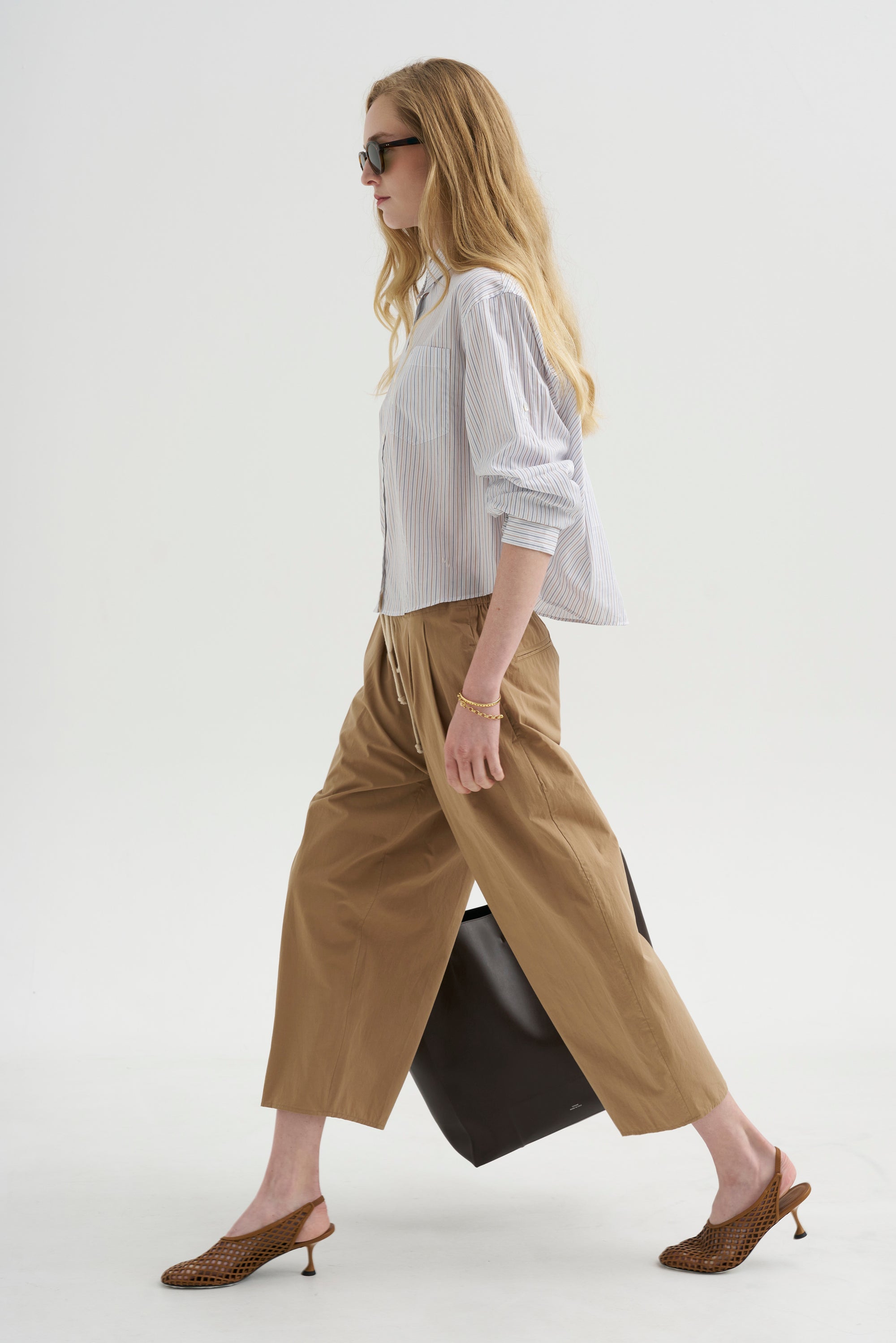 Balloon Drawstring Trouser, Walnut
