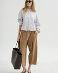 Balloon Drawstring Trouser, Walnut