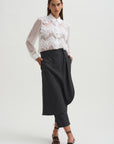 Wrap Skirt Trouser, Charcoal