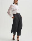 Wrap Skirt Trouser, Charcoal