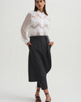 Wrap Skirt Trouser, Charcoal