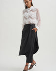 Wrap Skirt Trouser, Charcoal