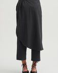 Wrap Skirt Trouser, Charcoal