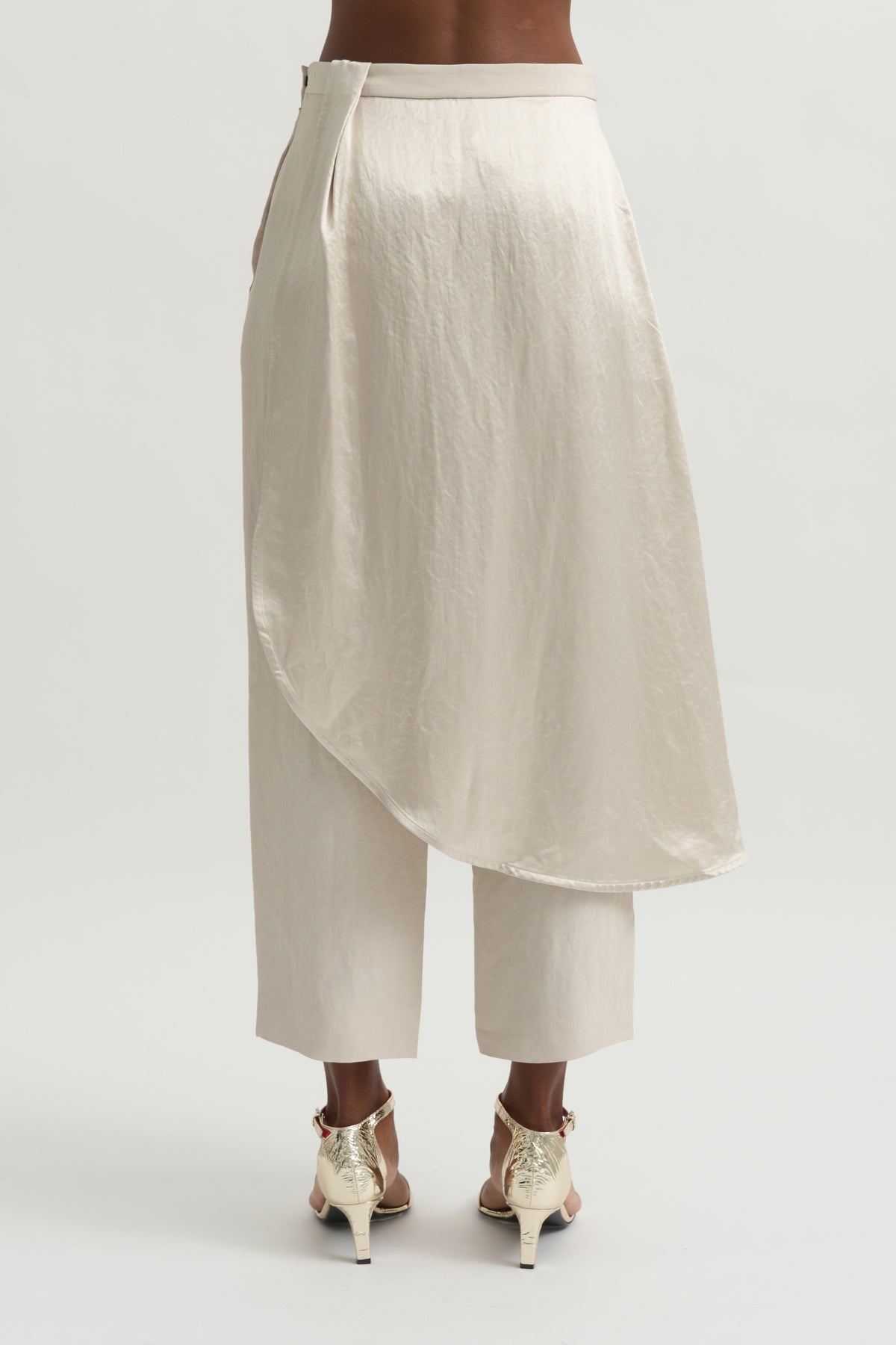 Wrap Skirt Trouser, Champagne