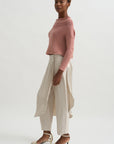 Wrap Skirt Trouser, Champagne