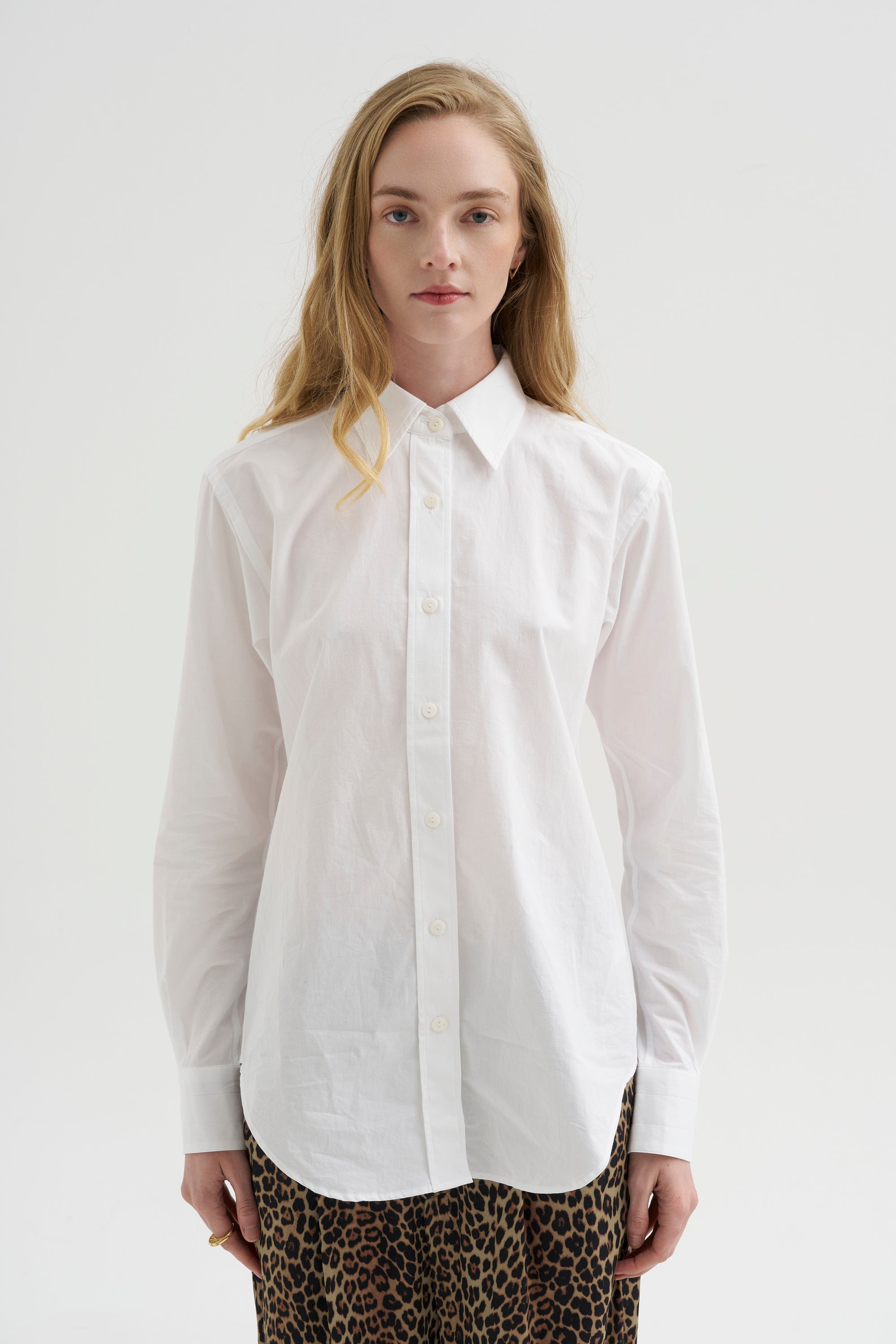 Slim Tunic Shirt, White