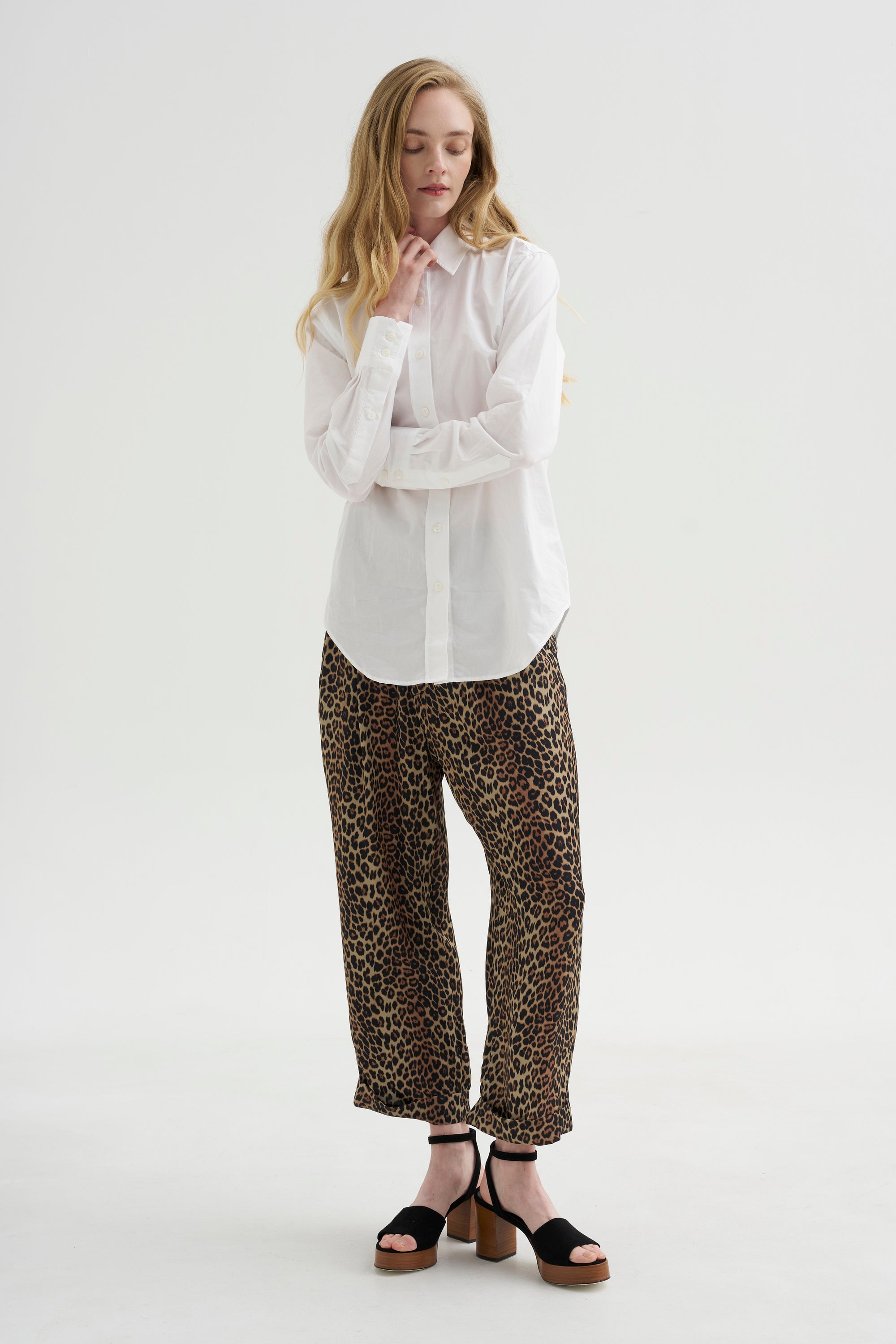 Slim Tunic Shirt, White