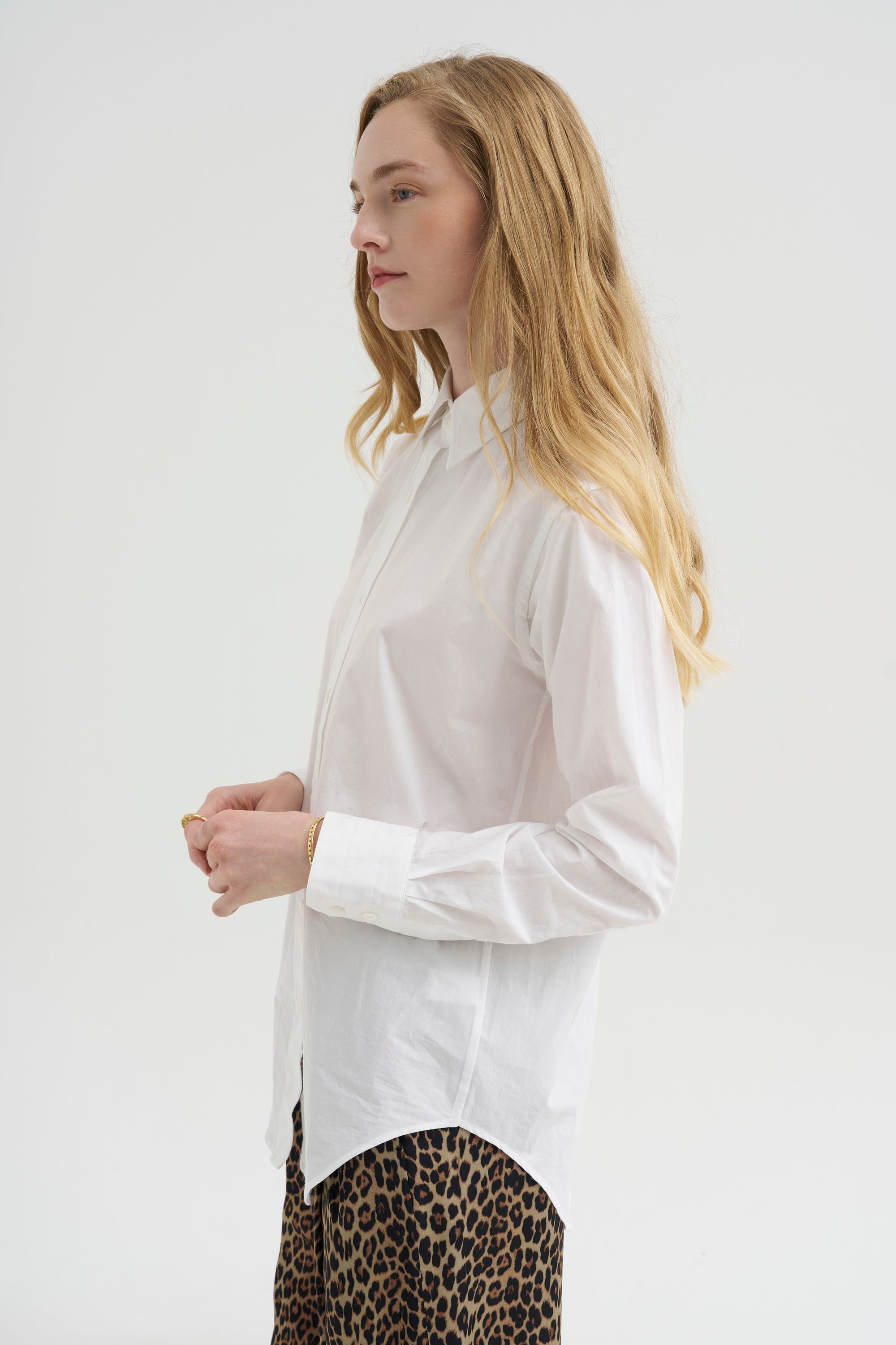 Slim Tunic Shirt, White