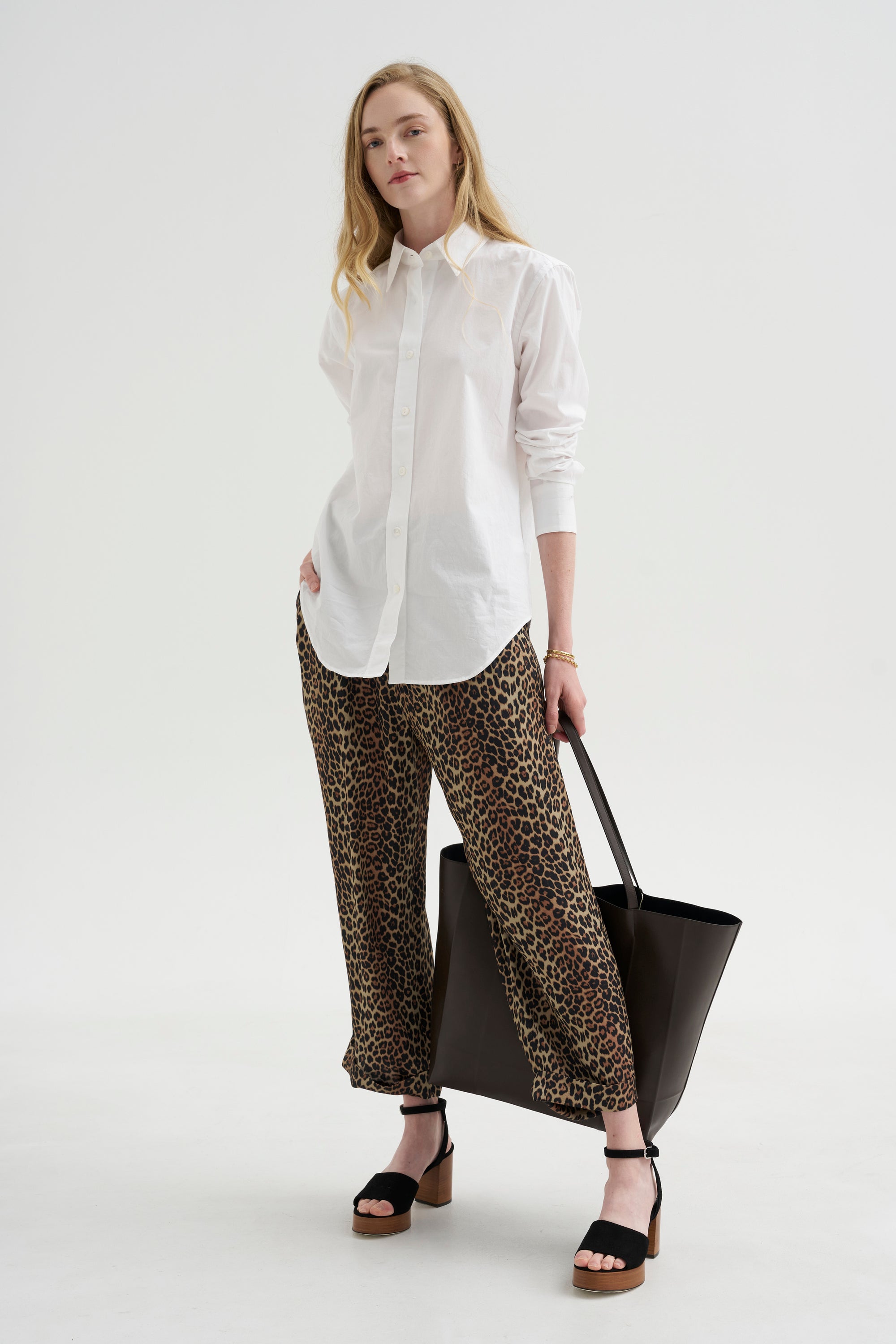 Slim Tunic Shirt, White