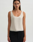 Lace Edge Scoop Cami, Champagne