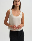 Lace Edge Scoop Cami, Champagne