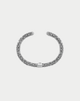 Embossed Hinged Cuffling, Silver