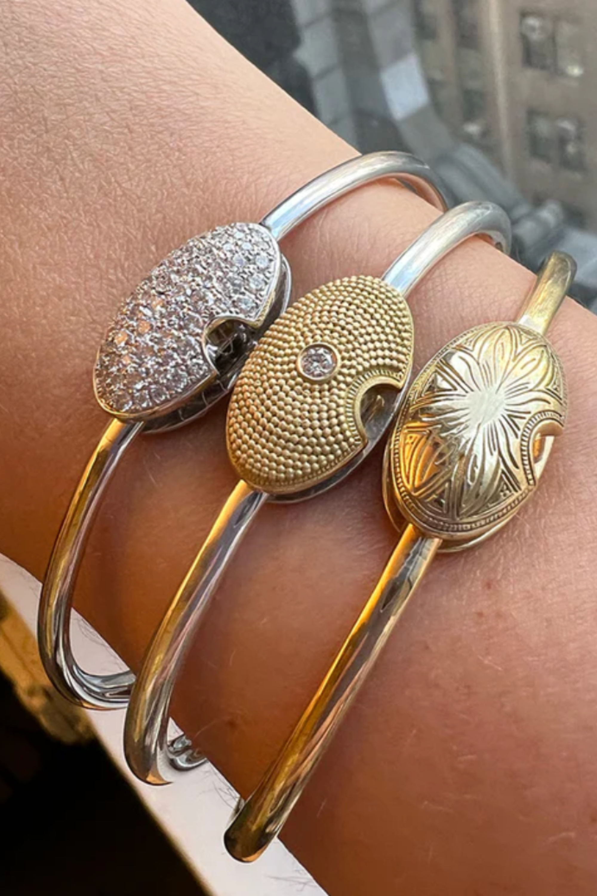 Oval Musgrave Bracelet, Sterling Silver &amp; Yellow Gold