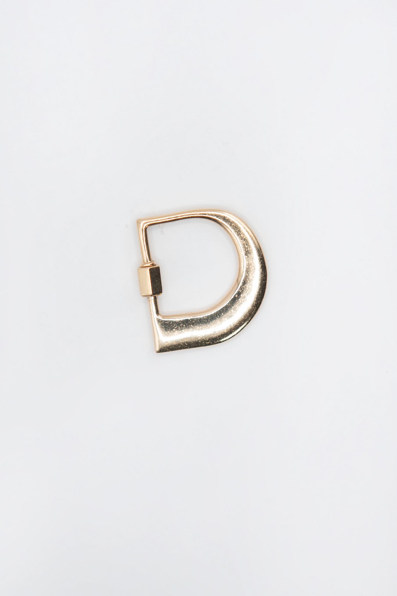 Small D Lock, Yellow Gold