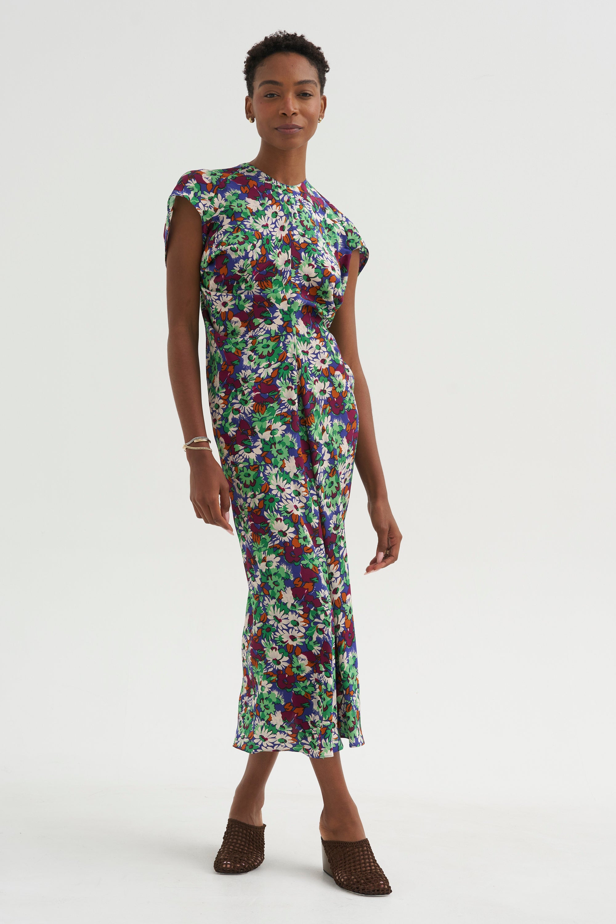 Midi-length Dress, Bluette