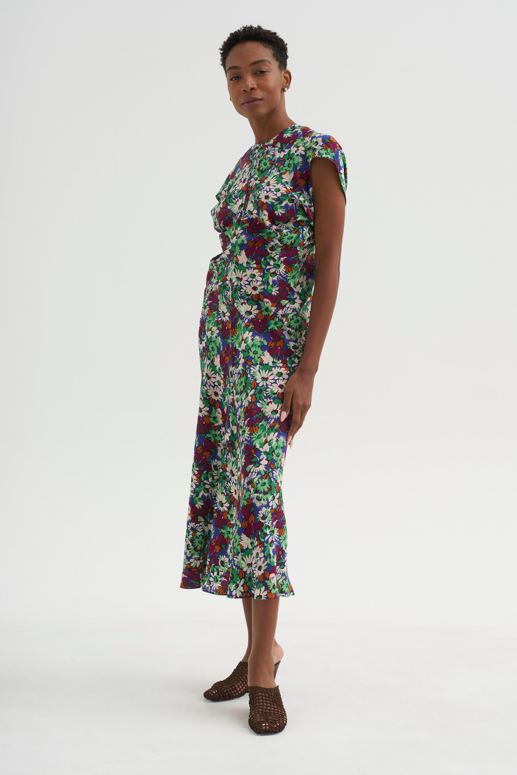 Midi-length Dress, Bluette