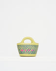 Raffia-Effect Tropicalia Micro Bag, Gardengreen
