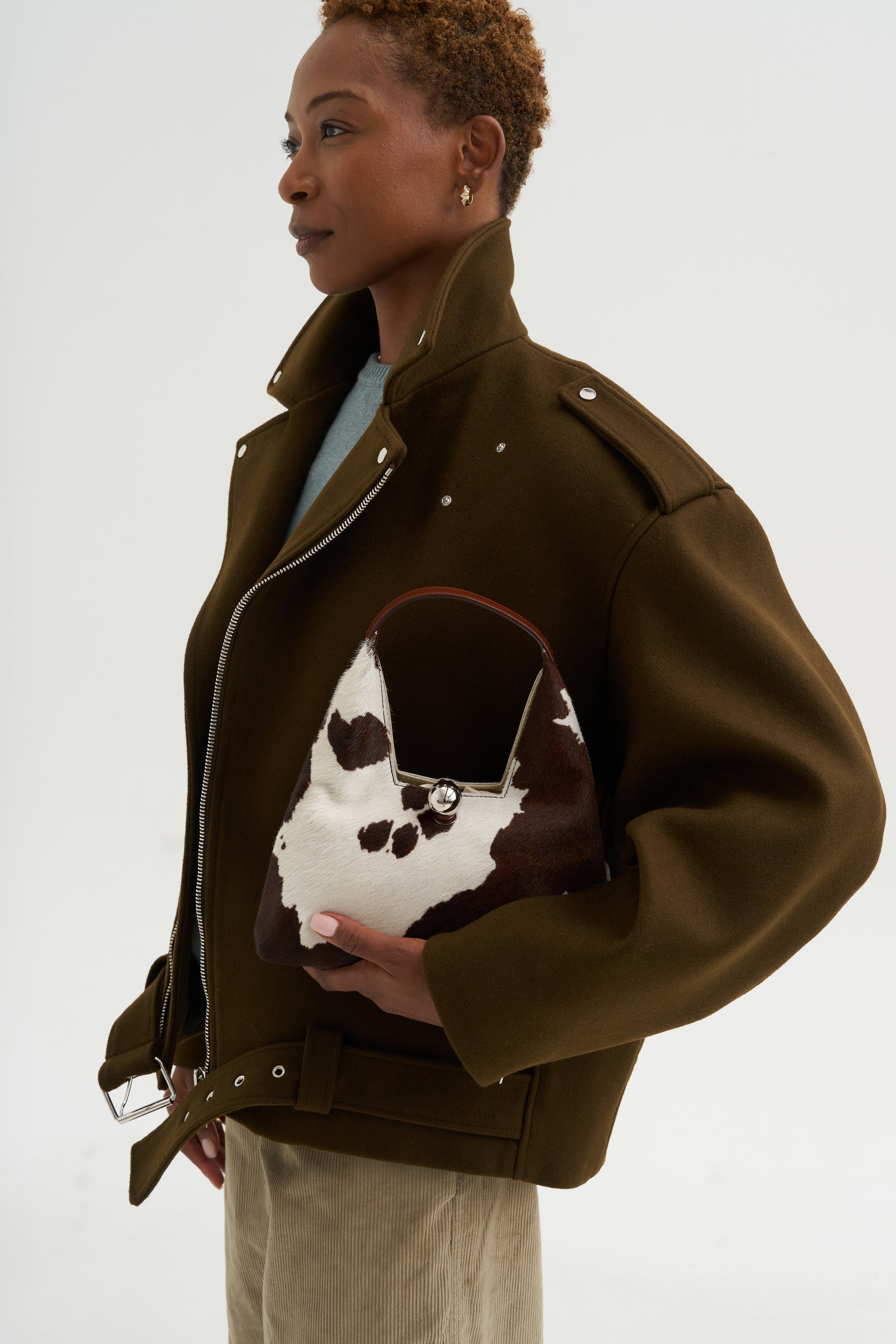 Trapeze Handbag, Brown