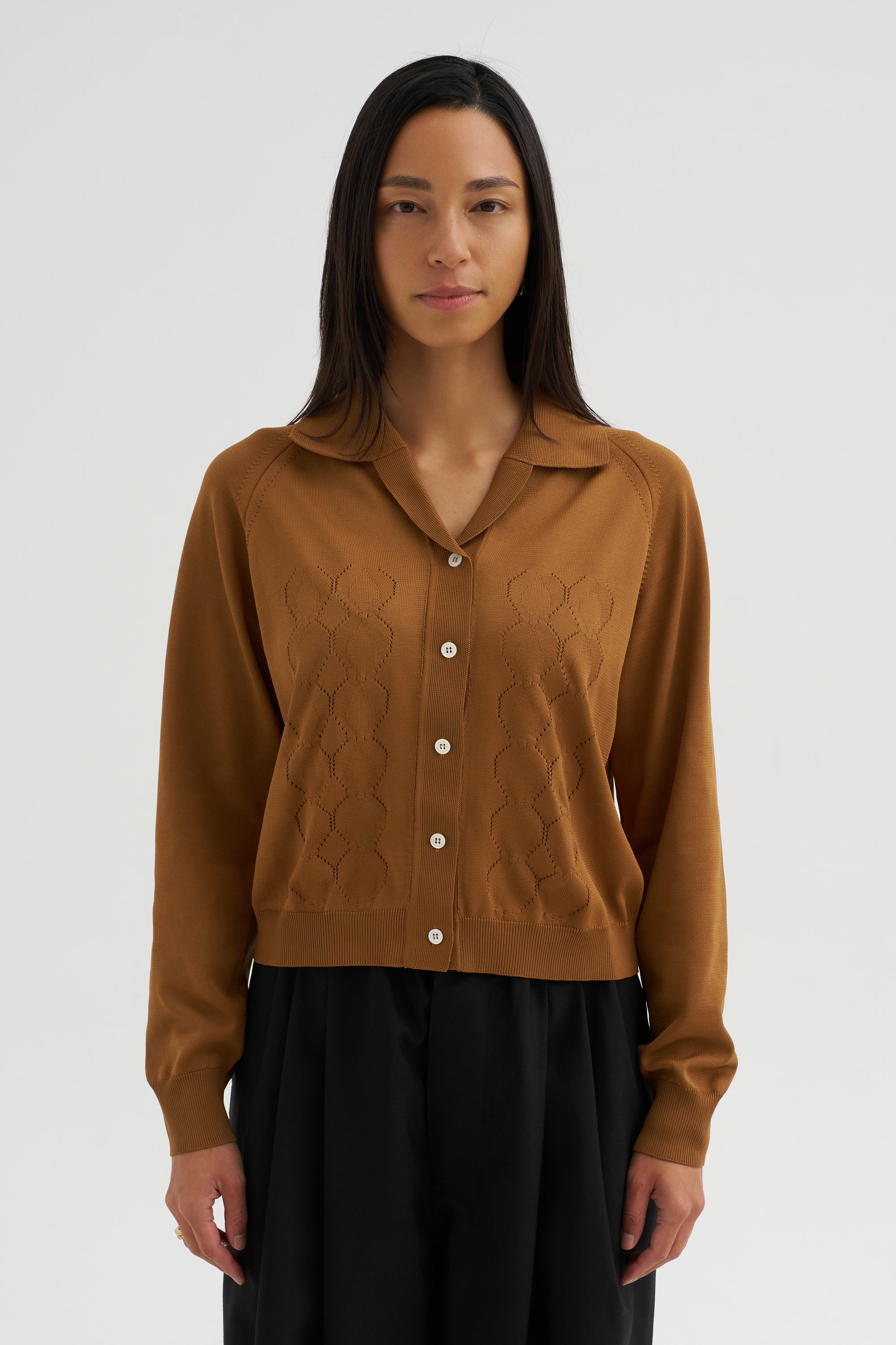 Long Sleeve Cardigan, Cigar