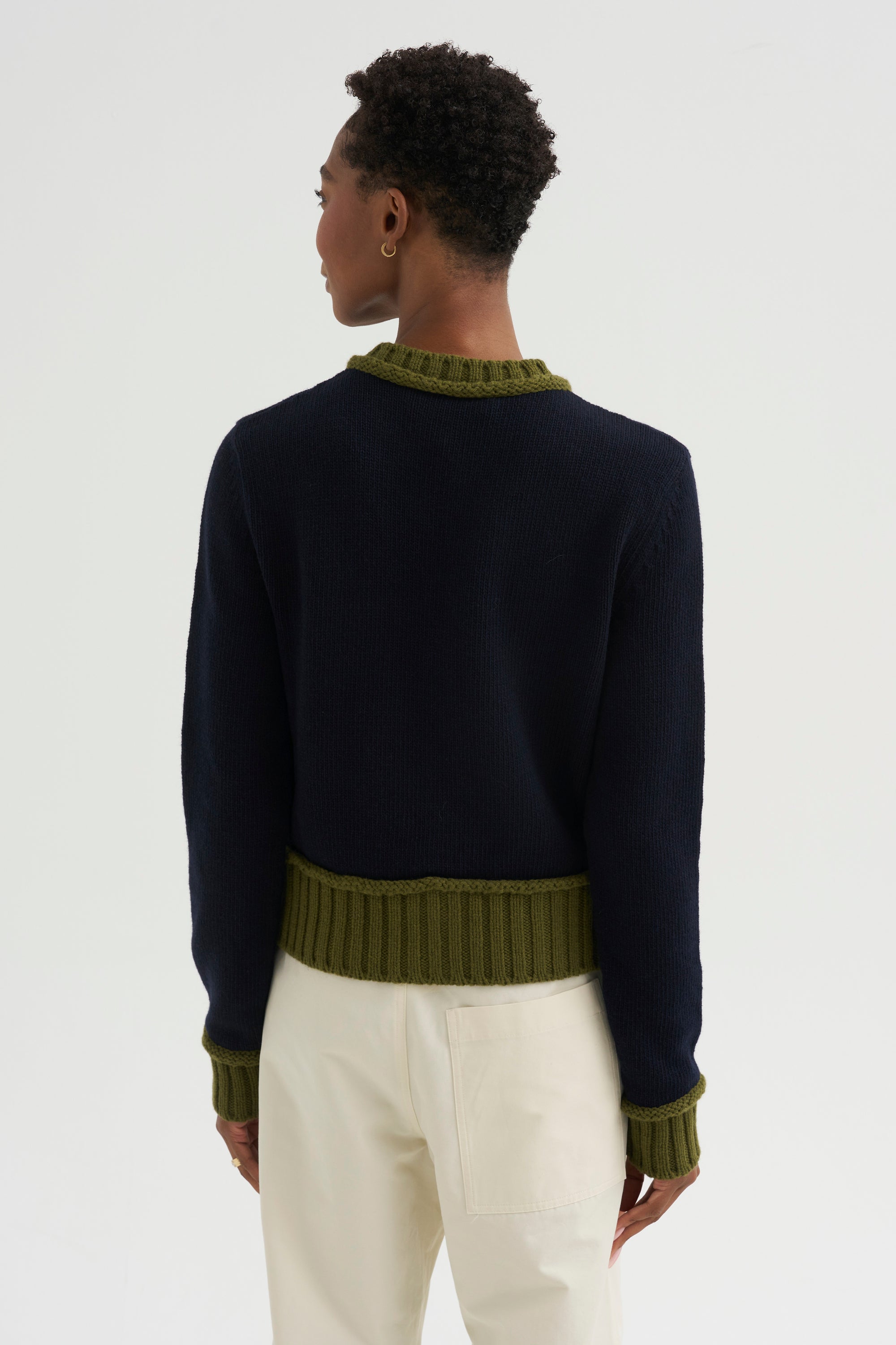 Wool Blend Cardigan, Eclipse
