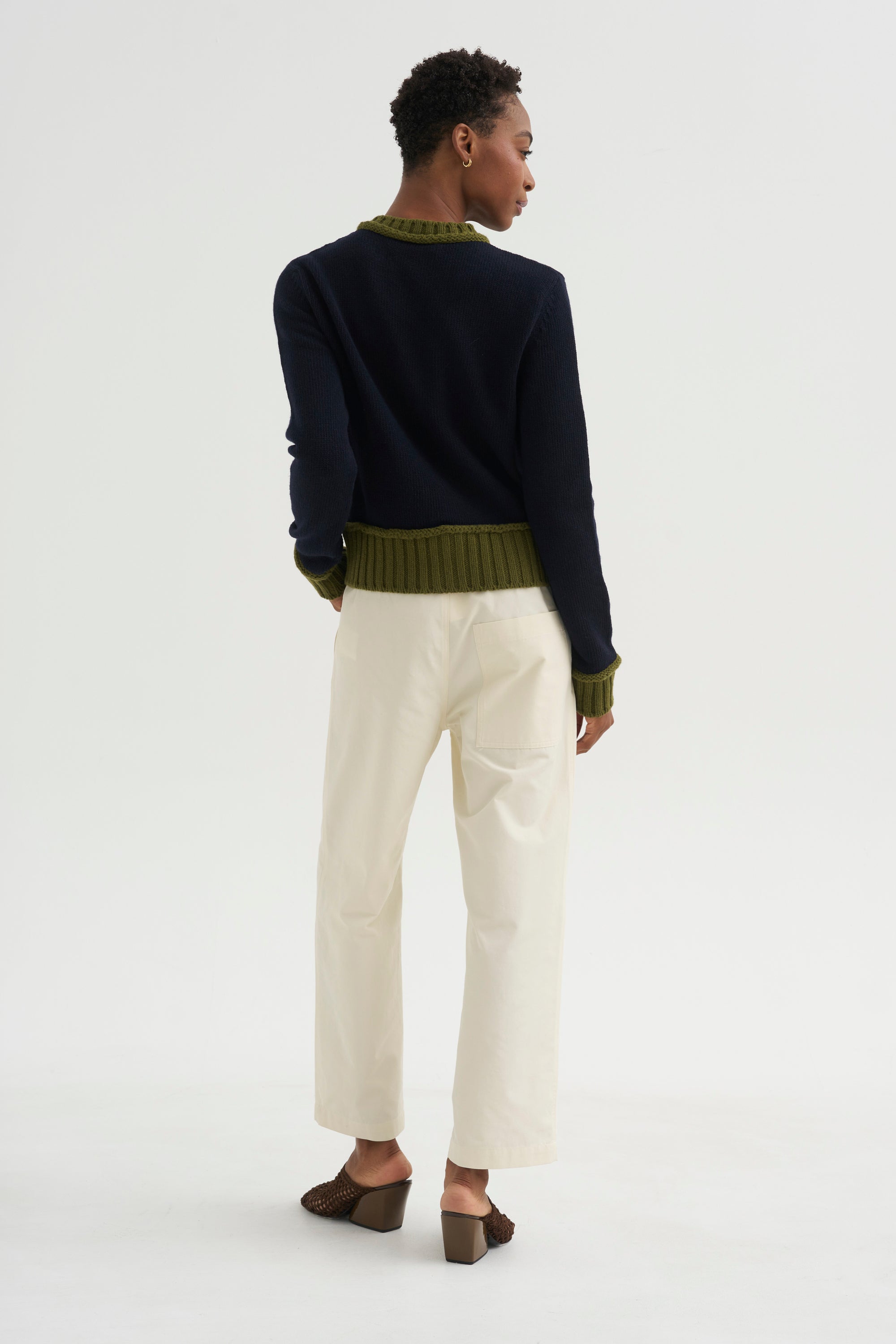 Wool Blend Cardigan, Eclipse