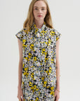Poplin Sleeveless Blouse, Maize