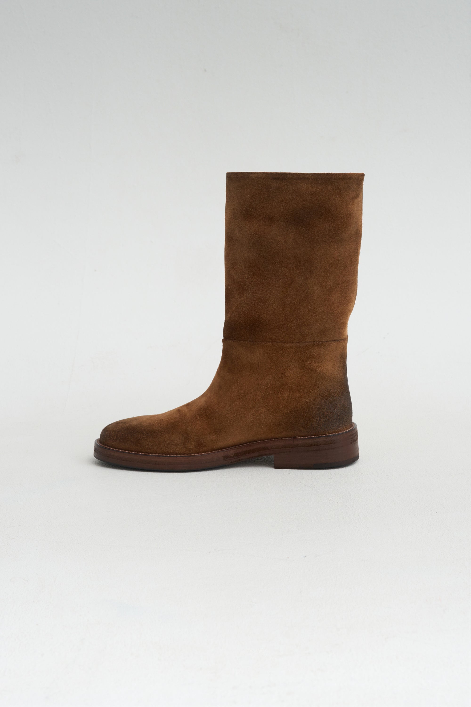 Tubetto Reversed Leather Boot, Basalt