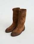 Tubetto Reversed Leather Boot, Basalt
