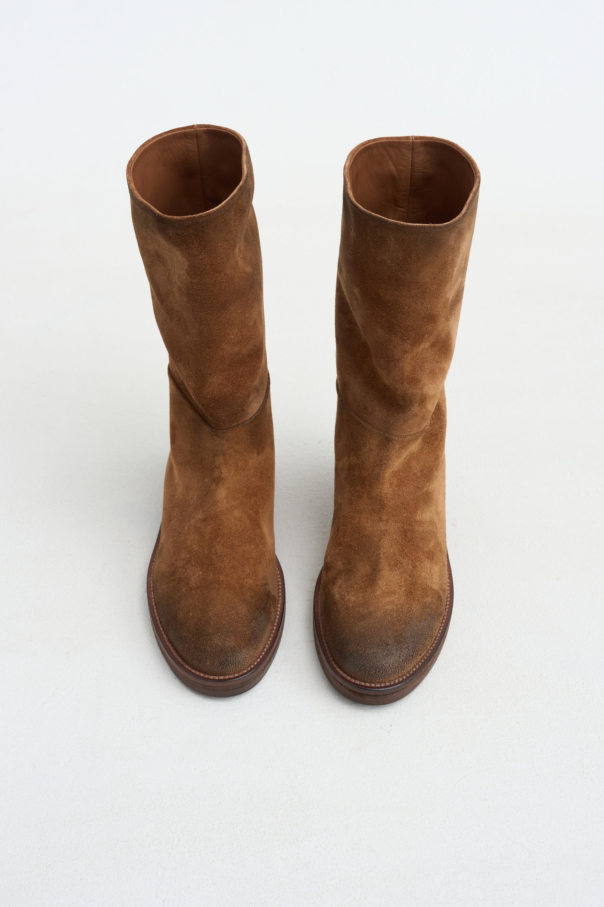 Tubetto Reversed Leather Boot, Basalt