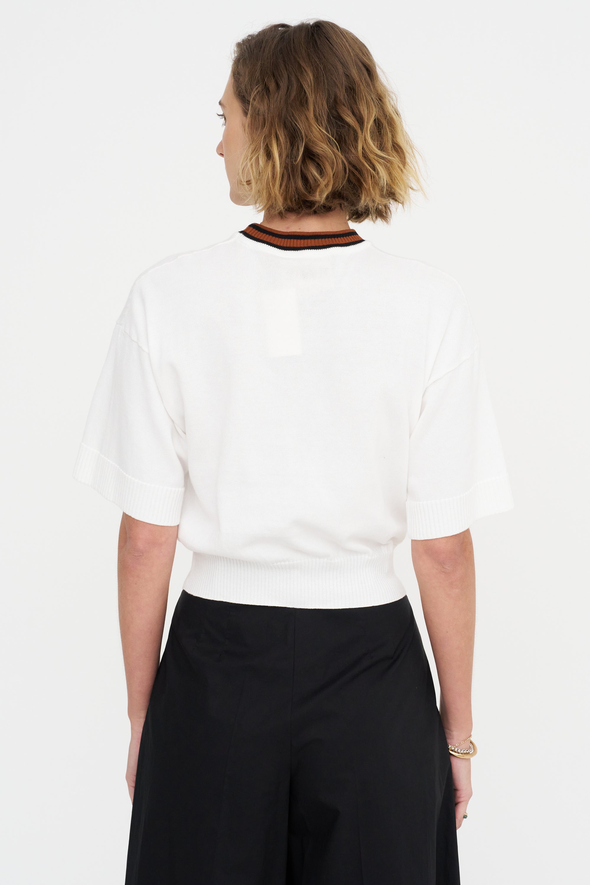 Knit Short Sleeve, White