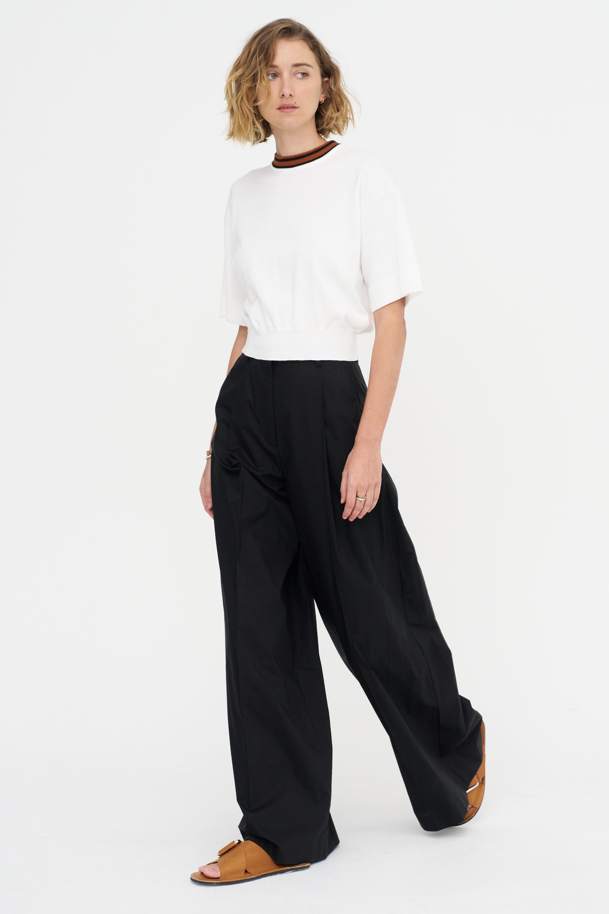 Knit Short Sleeve, White