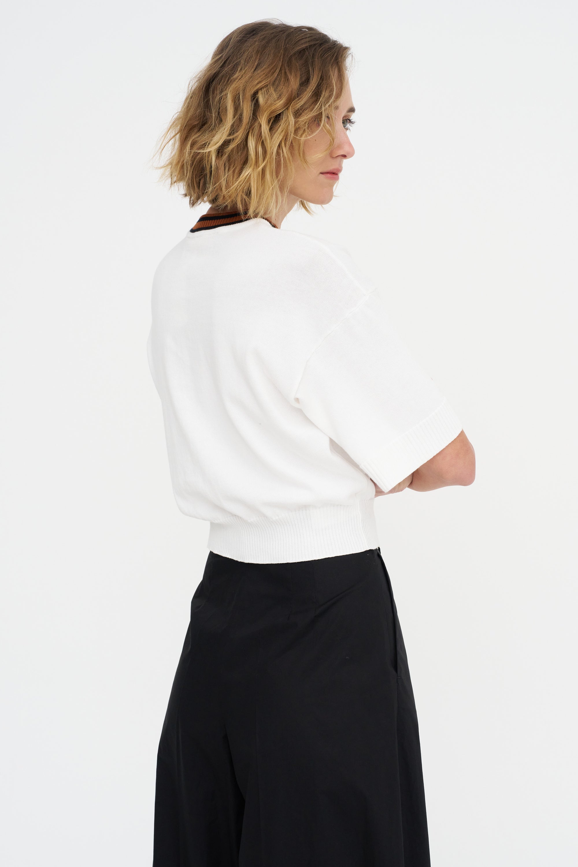 Knit Short Sleeve, White