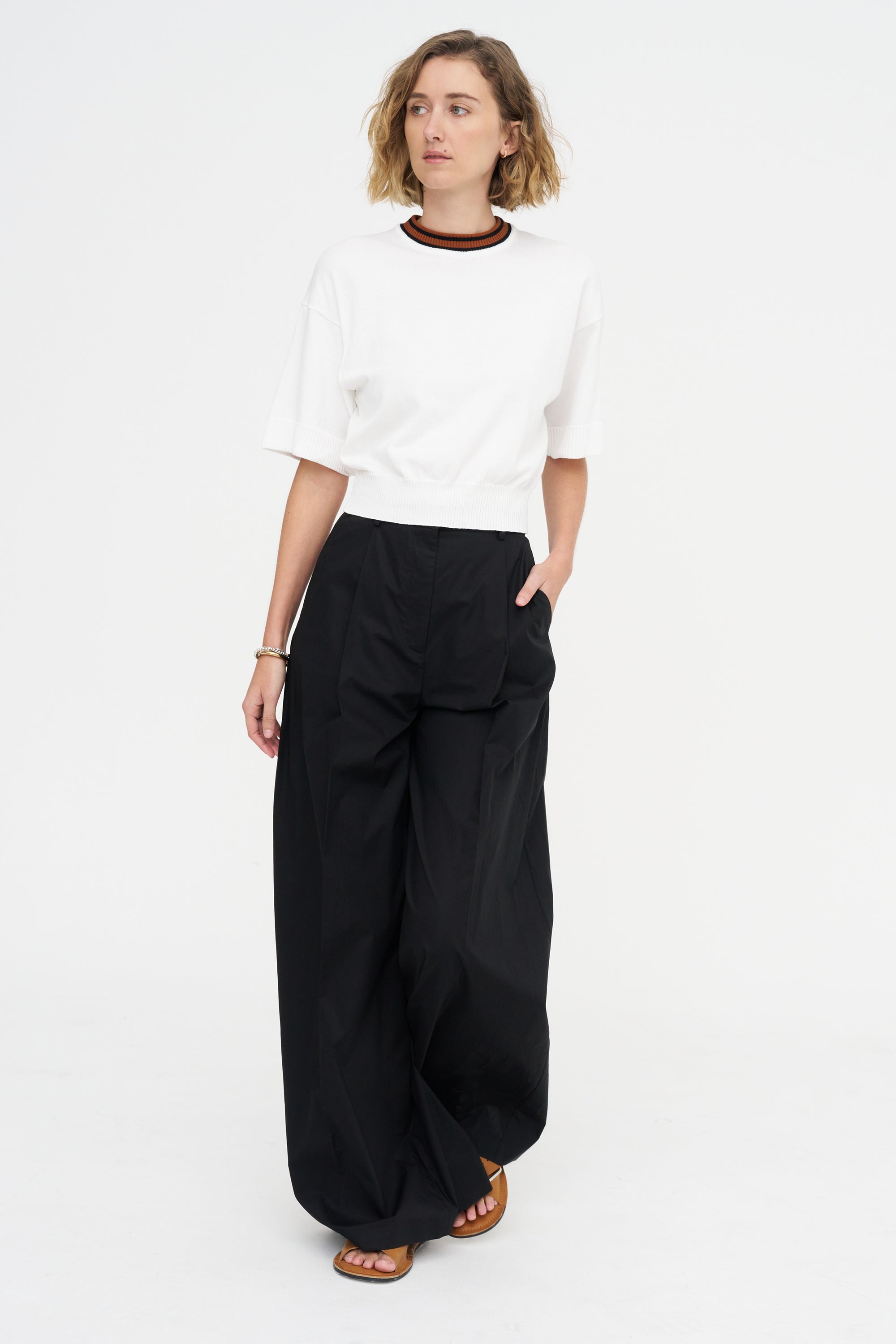 Knit Short Sleeve, White