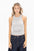 TIBI - Circular Fine Rib Tank, Heather Grey