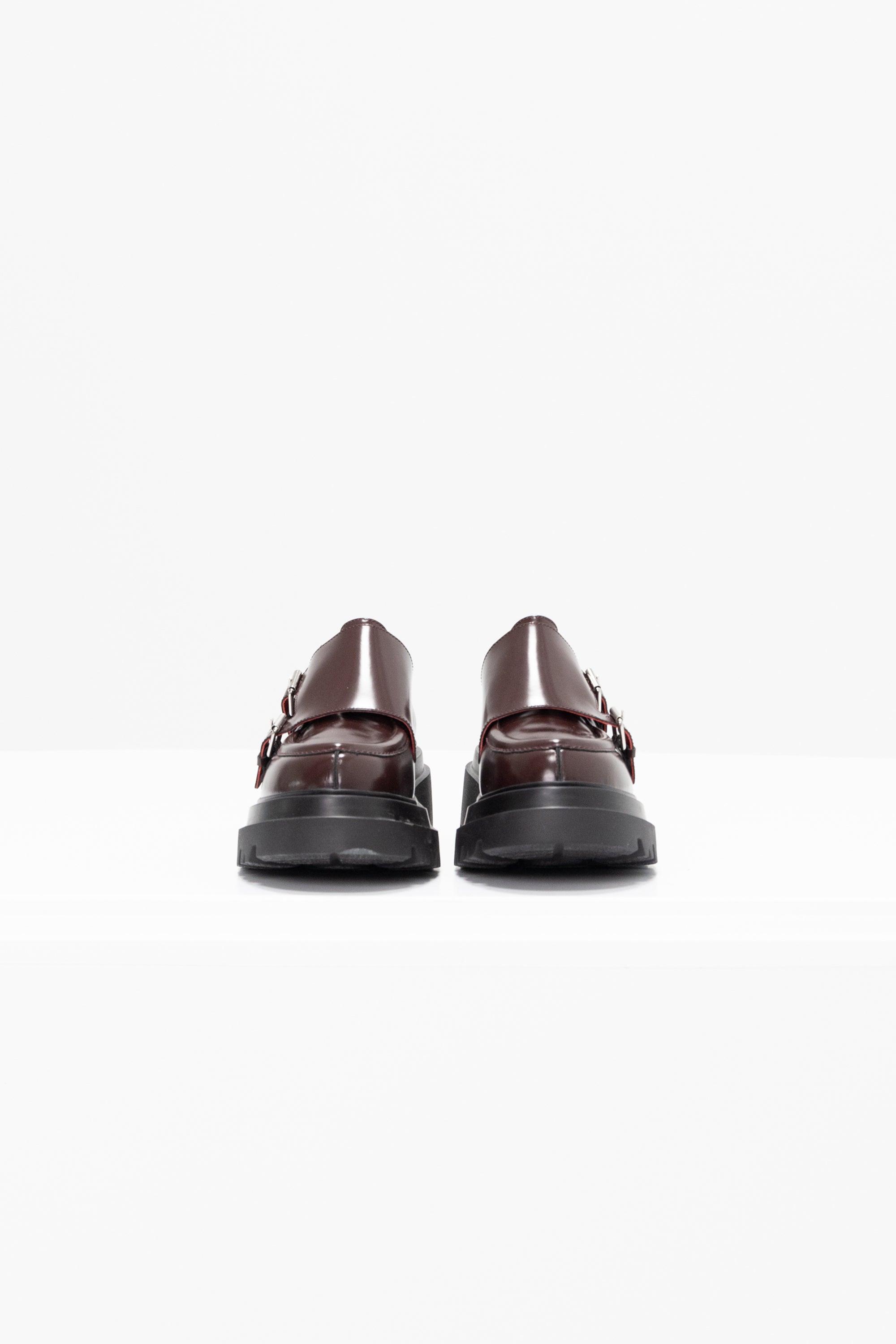 PLAN C - Loafer with Buckles, Oxblood