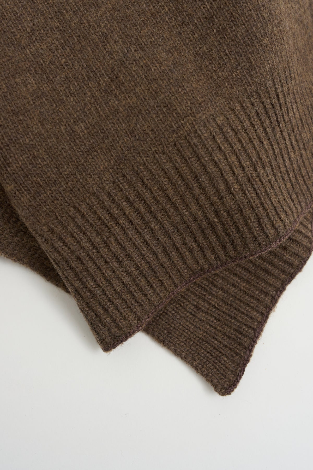 Wool Blend Knit Shawl, Light Brown