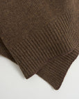 Wool Blend Knit Shawl, Light Brown