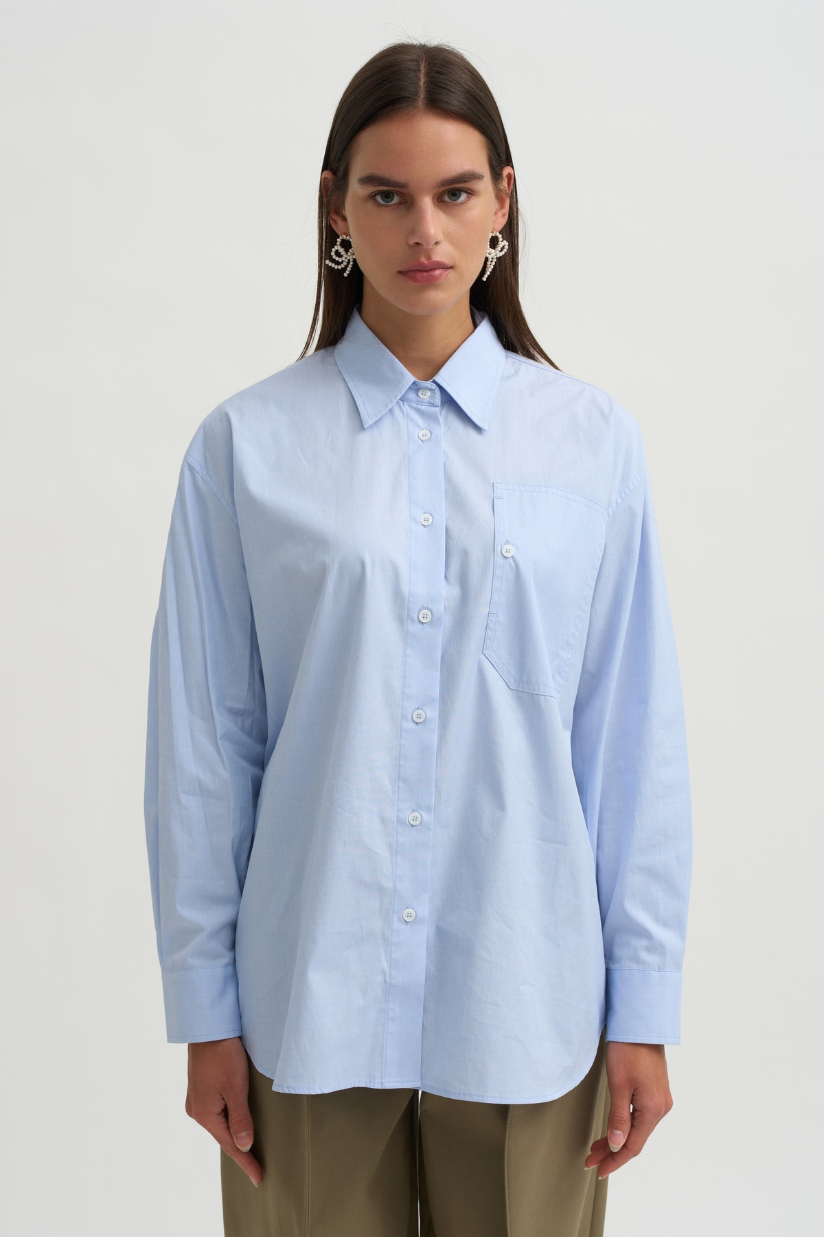 Oversized Shirt, Light Blue