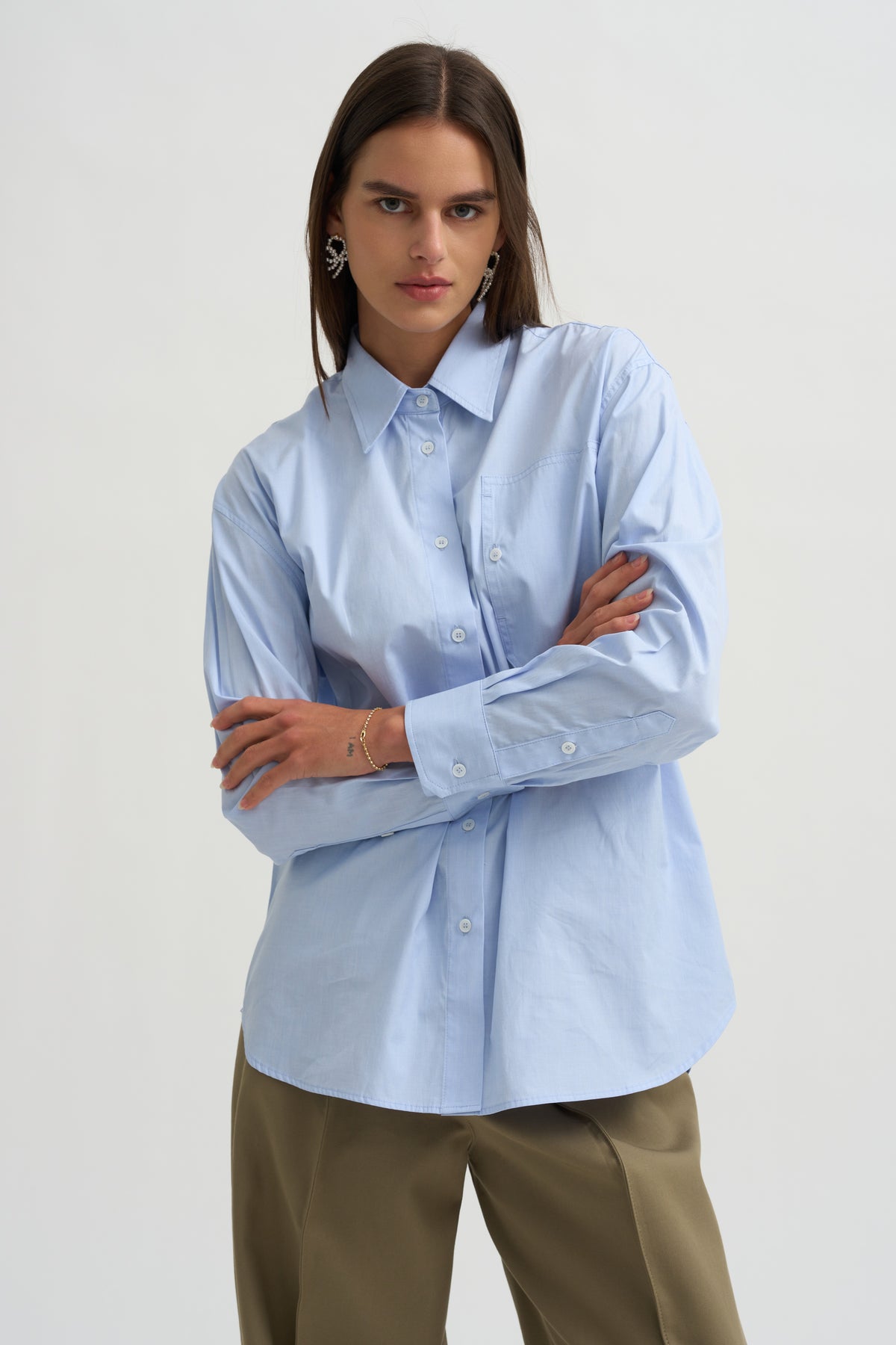 Oversized Shirt, Light Blue