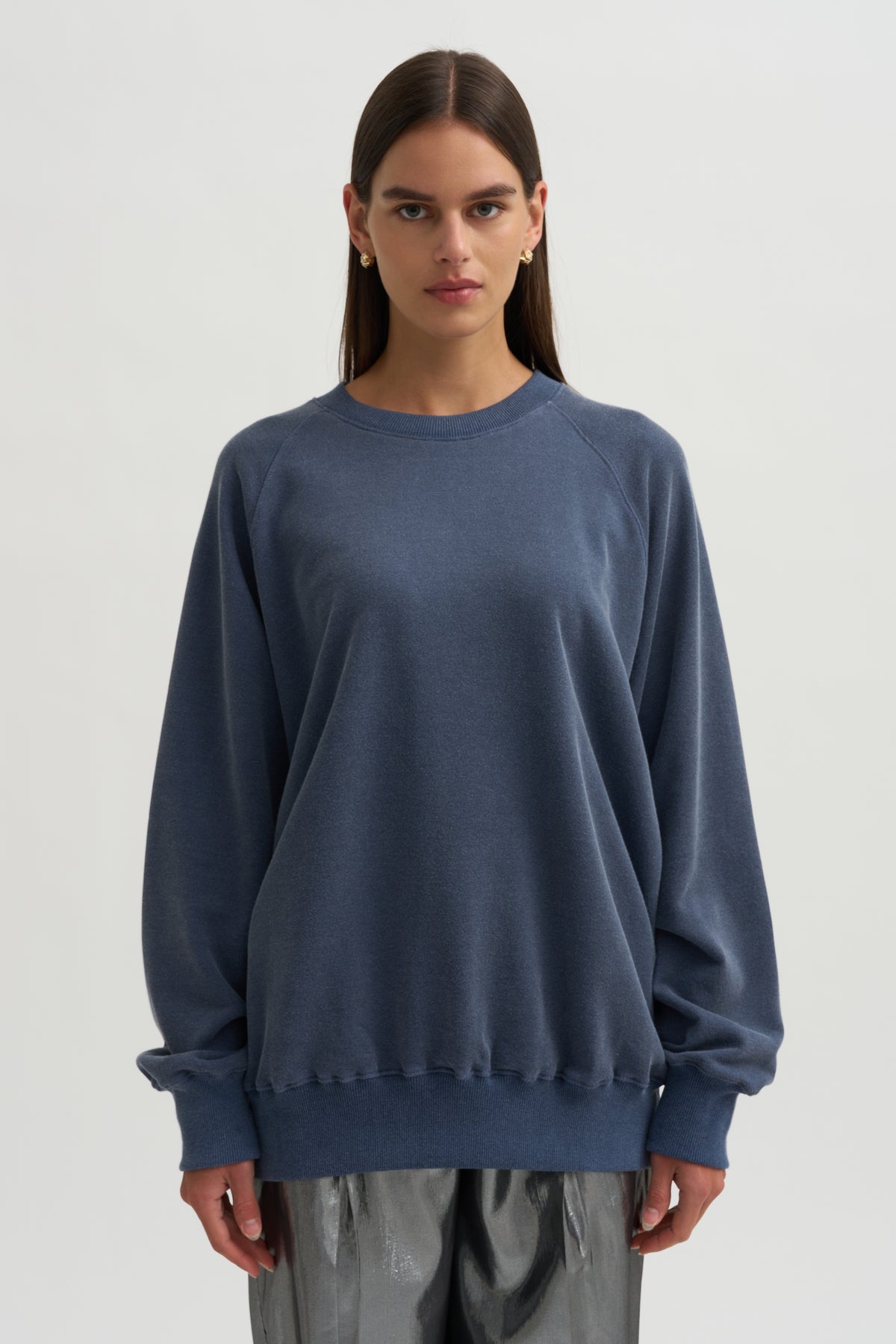 Oversized Sweatshirt, Vintage Blue