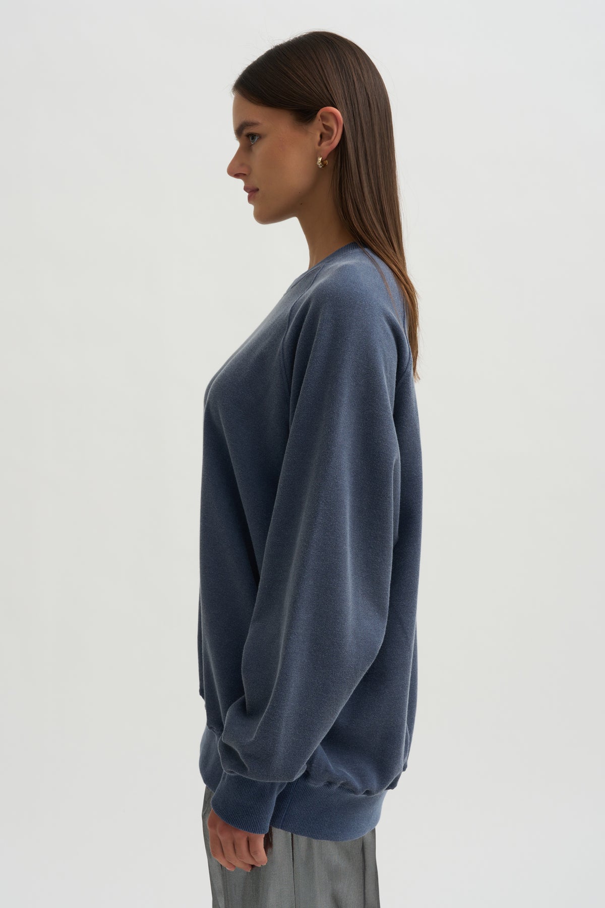 Oversized Sweatshirt, Vintage Blue