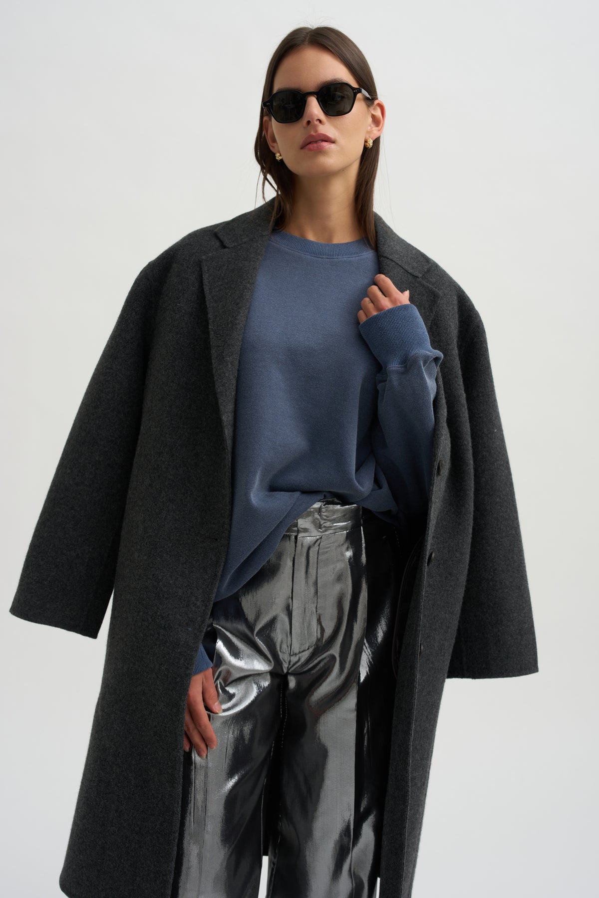 Oversized Sweatshirt, Vintage Blue